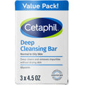 Cetaphil Deep Cleansing Face and Body Bar Soap for Normal to Oily Skin - 3pk/4.5oz