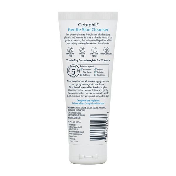 Cetaphil Gentle Face Wash Cleanser for Normal to Dry Skin - 16 fl oz