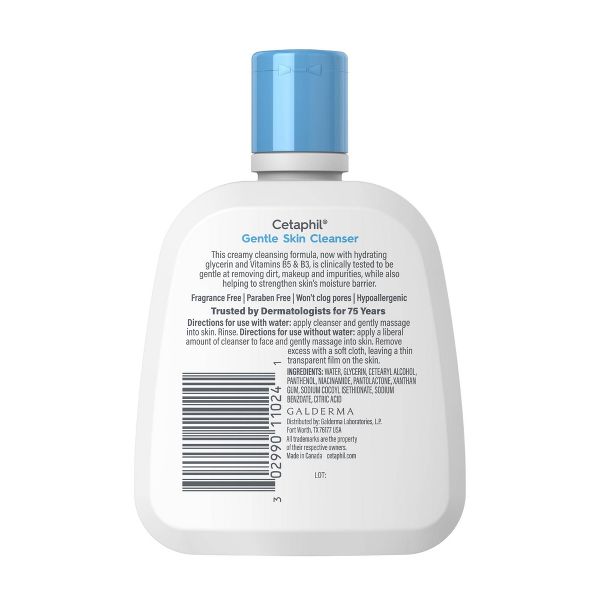 Cetaphil Gentle Face Wash Cleanser for Normal to Dry Skin - 16 fl oz