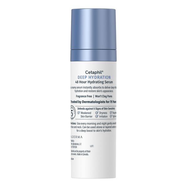 Cetaphil Deep Hydration 48-Hour Hydrating Hyaluronic Acid Serum for Face - Unscented - 1 fl oz