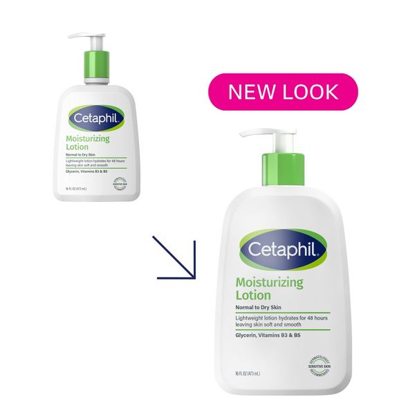 Cetaphil Moisturizing Face and Body Lotion for Dry Skin, Unscented - 16 fl oz