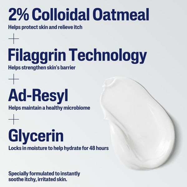 Cetaphil Restoraderm Flare-Up Eczema Relief Body Cream, 2% Colloidal Oatmeal - Unscented - 8oz