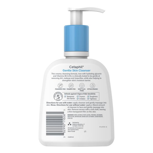 Cetaphil Gentle Face Wash Cleanser for Normal to Dry Skin - 16 fl oz