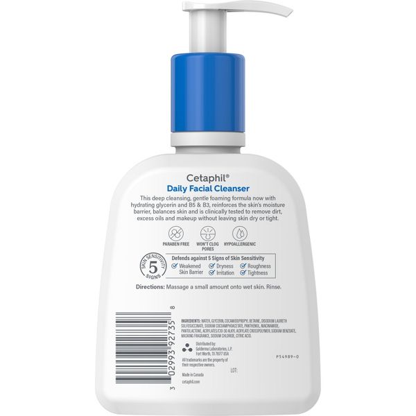 Cetaphil Daily Face Wash Cleanser for Normal to Oily Skin - 16 fl oz