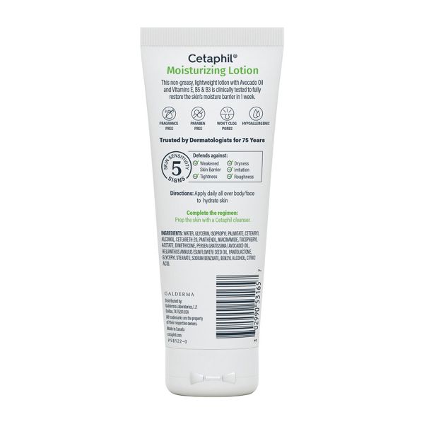 Cetaphil Moisturizing Face and Body Lotion for Dry Skin, Unscented - 16 fl oz