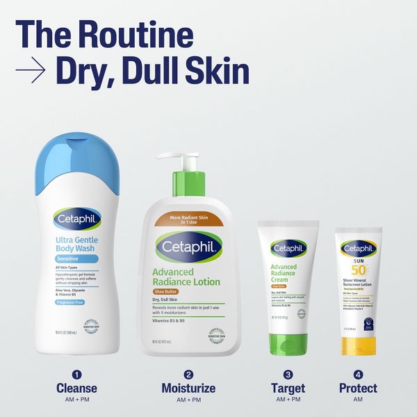 Cetaphil Advanced Radiance Body Lotion with Shea Butter - Unscented - 8oz​