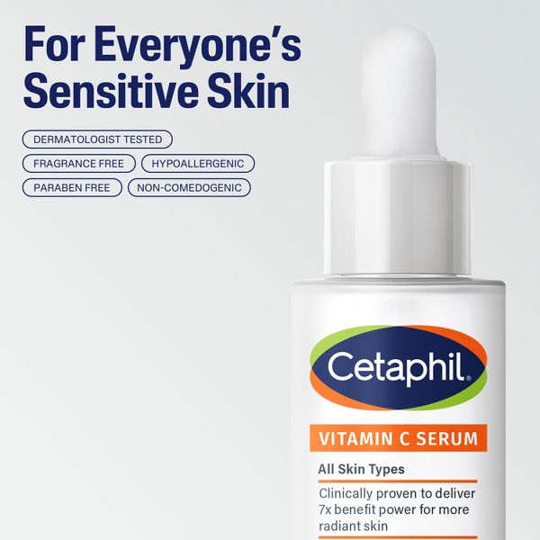 Cetaphil Brightening Vitamin C Face Serum with Niacinamide - 1 fl oz