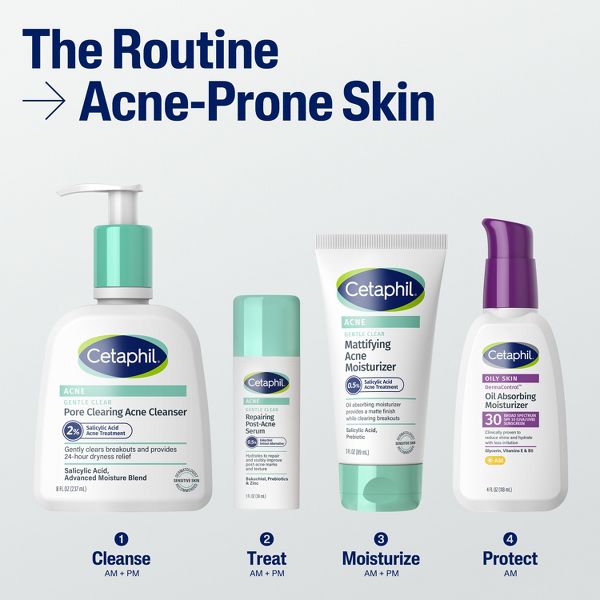 Cetaphil Gentle Clear Pore Cleansing 2% Salicylic Acid Acne Treatment Face Wash - 8 fl oz