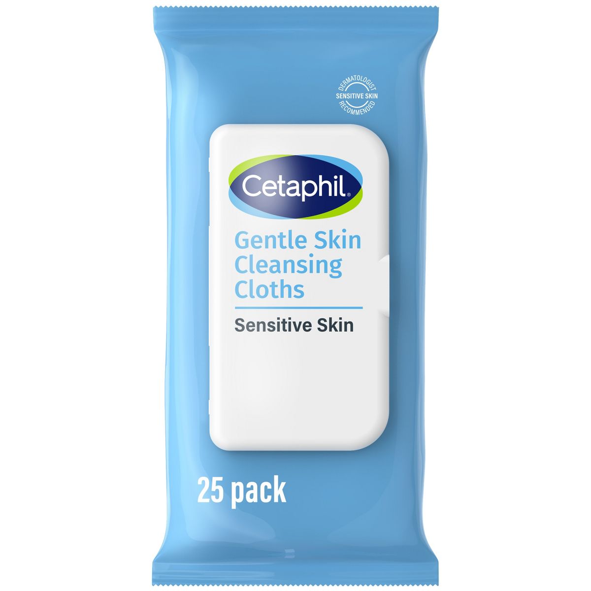Cetaphil Gentle Skin Cleansing Cloth and Makeup Remover Wipes for Face and Body - 25ct