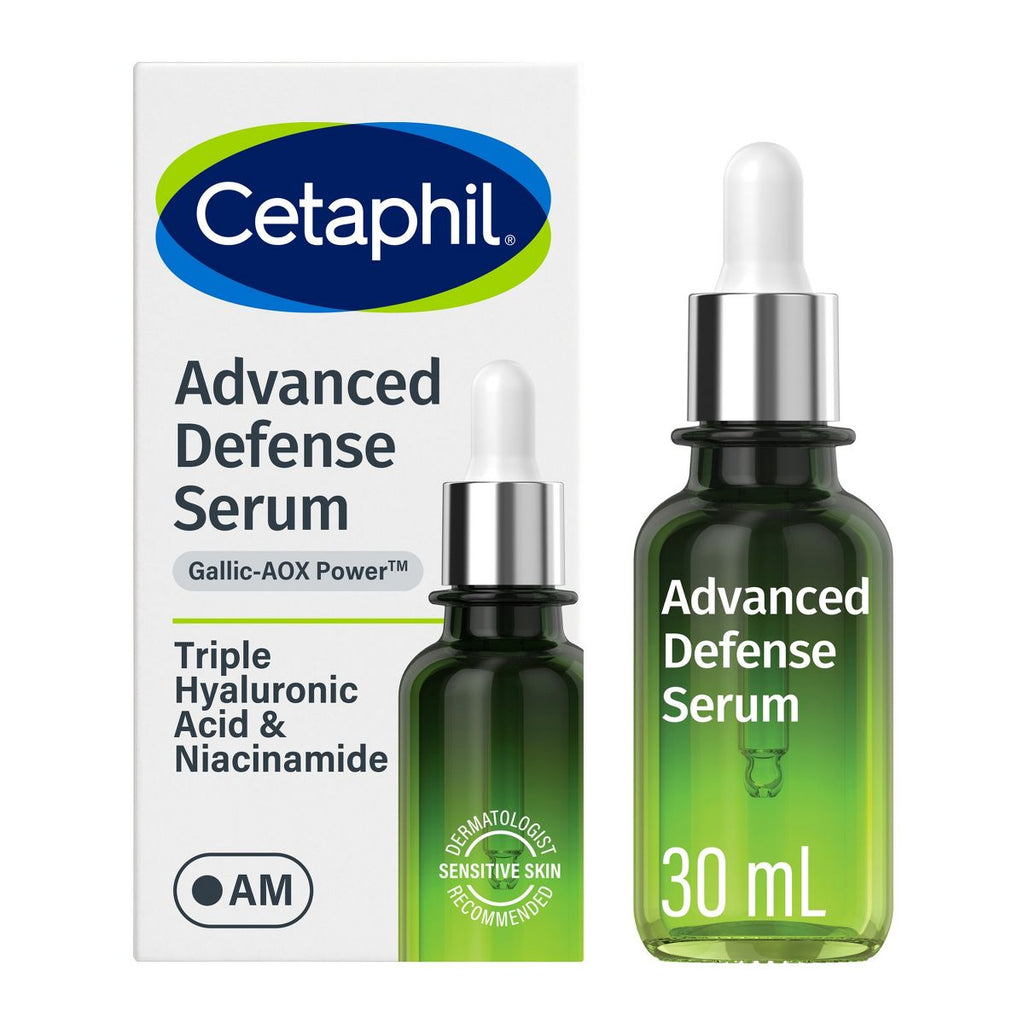 Cetaphil Advanced Defense Face Serum for Stressed Sensitive Skin with Gallic Acid & Vitamin E - Travel Size - 1 fl oz