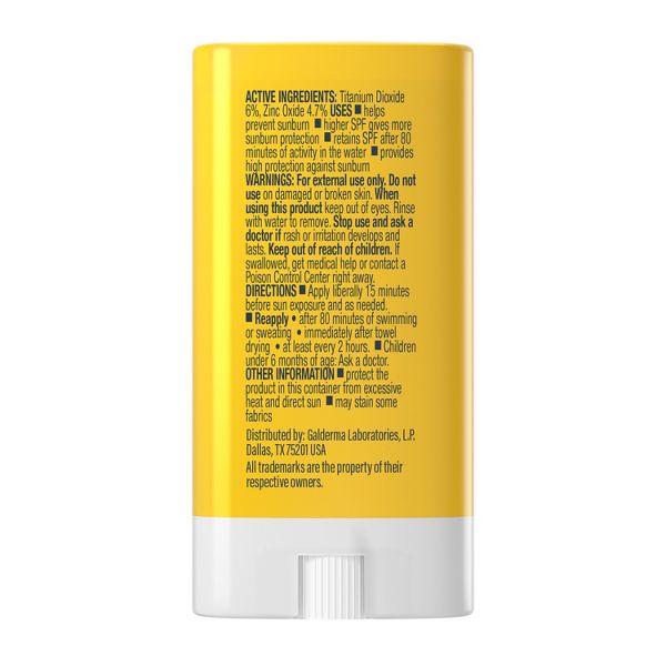 Cetaphil Sheer Mineral Face Sunscreen Stick - SPF 50 Reef Safe - Travel Size - 0.5oz